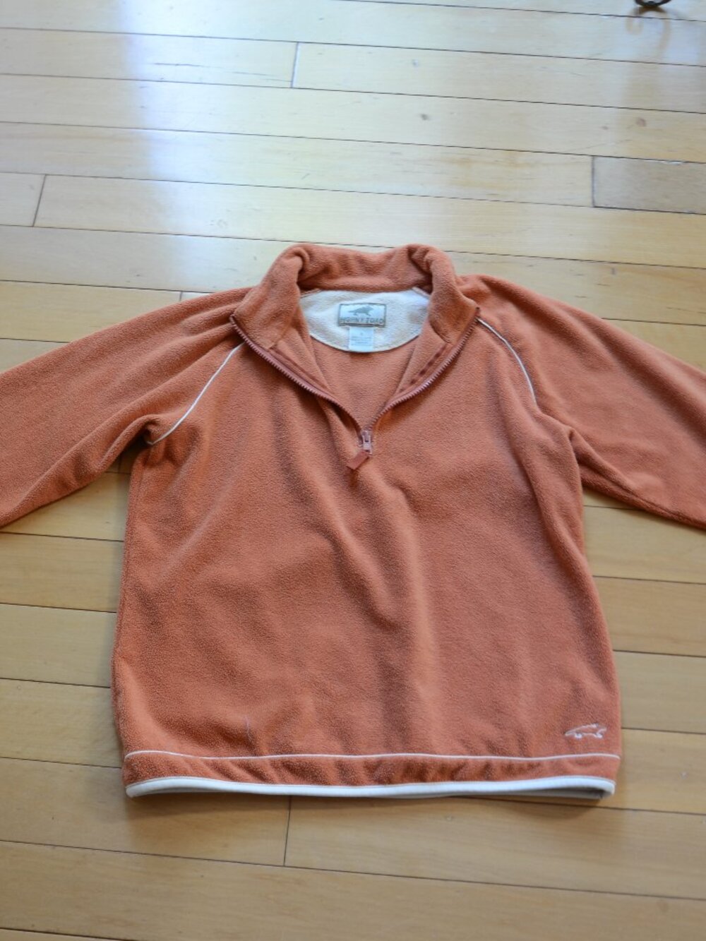 Horny Toad Quarter Zip Pull Over Sweater Size S orange